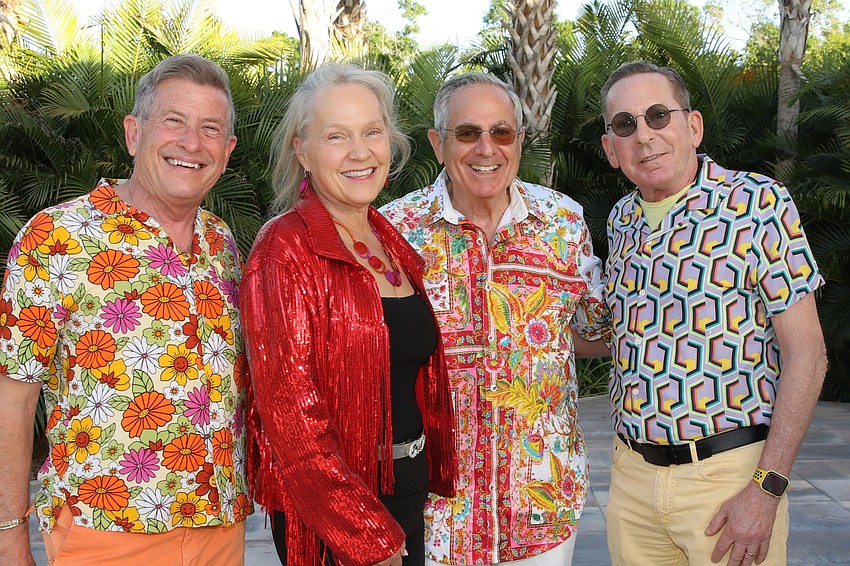 Steven Krause, Michelle and Jonathan Mitchell and James LaPorte decked out for the WBTT April Fête.