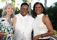 Event co-chairs Charlie Ann Syprett and Dona Scott with WBTT founder and Artistic Director Nate Jacobs.