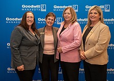 Stephanie Perry, Margie Genter, Community Partner of the Year Awardee Florida Department of Corrections Stephanie Ditroia and Beth Poffel