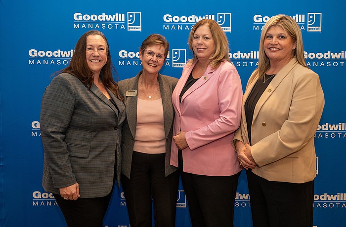 Stephanie Perry, Margie Genter, Community Partner of the Year Awardee Florida Department of Corrections Stephanie Ditroia and Beth Poffel