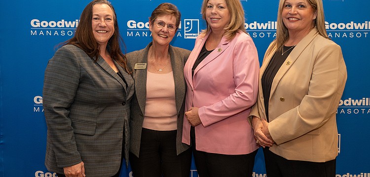 Stephanie Perry, Margie Genter, Community Partner of the Year Awardee Florida Department of Corrections Stephanie Ditroia and Beth Poffel