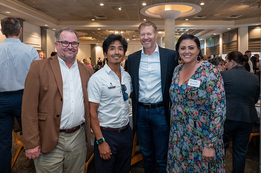 Matt Sauer, Ryne Johnson, Community of the Year Awardee CEO & Managing Partner of One Stop Housing Mark Vengroff and Eleni Sokos