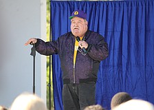 Stand-up comedian Al Ernst opens the second-annual Comedy Night performance through Arts in April, made possible through the Longboat Key Foundation. He and three fellow comedians performed April 16 at the Town Center Green.