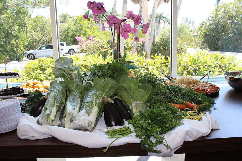 St. Martha Catholic School, one of the Longboat Key Garden Club grant recipients, supplied fresh vegetables for the annual awards luncheon April 17 at Longboat Island Chapel.