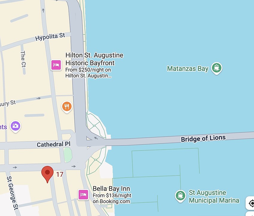 As its name suggests, St. Augustine restaurant 17 King American Bistro is at 17 King St. in downtown St. Augustine, just south of the Bridge of Lions and not far from The Plaza de la Constitución.