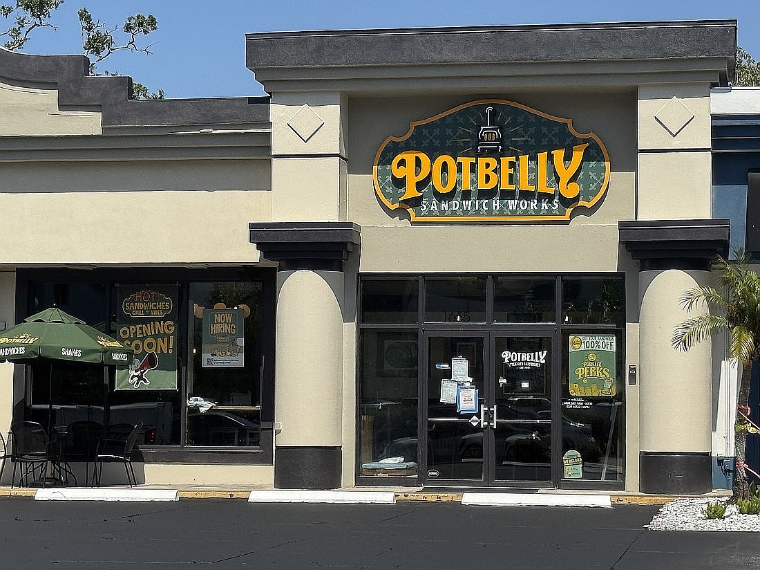 The first Potbelly Sandwich Works shop in Northeast Florida is set to open May 5 in the Deerwood Village shopping center across from the Florida State College at Jacksonville campus.