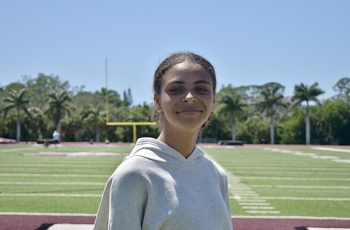 Layla Obaseki is a newcomer to Riverview girls track and field, and already has two district titles under her belt.