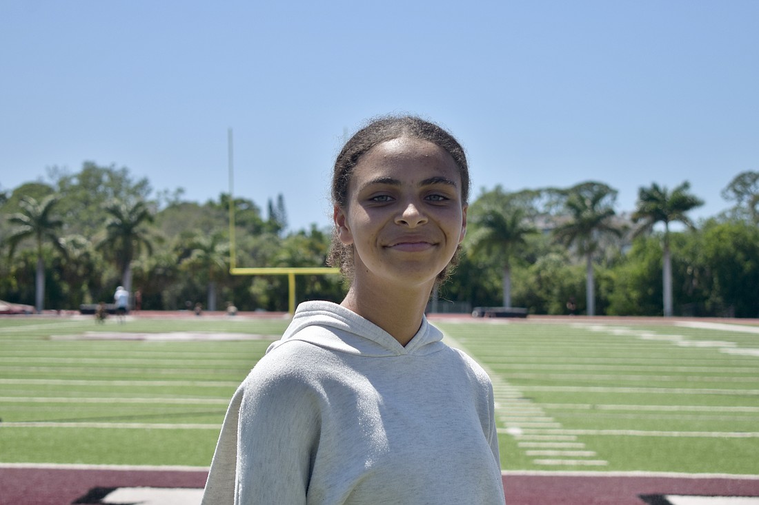 Layla Obaseki is a newcomer to Riverview girls track and field, and already has two district titles under her belt.