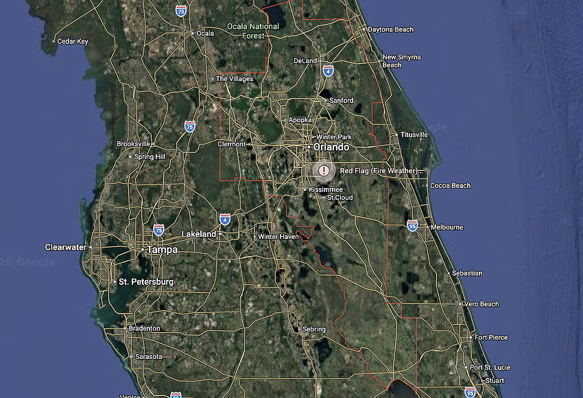 Red Flag Warning in effect in Orange County