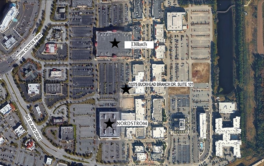 Activate Games - Jacksonville is planned between Dillard’s to the north and Nordstrom to the south.