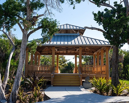 The gazebo-style pavilion at Joan M. Durante Park just had a $138,000 facelift as the base of the structure was mostly replaced.