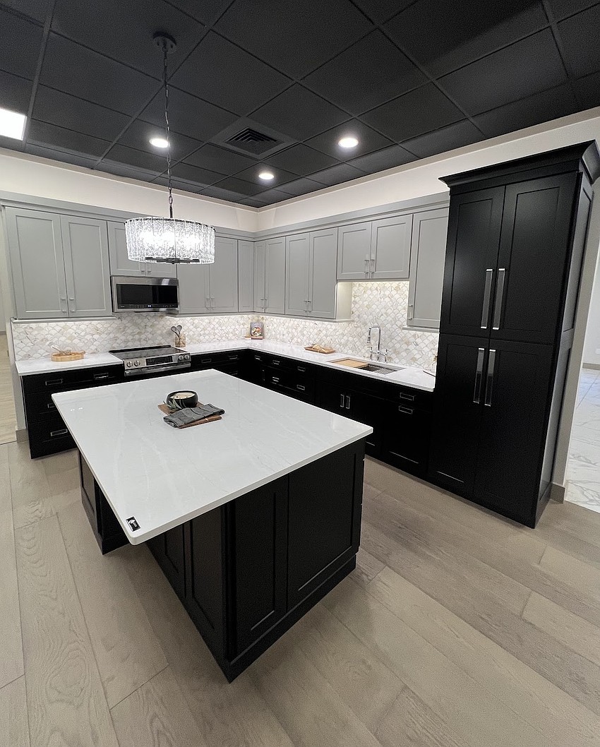 Five full-size kitchens are featured at the QBD Kitchens showroom.