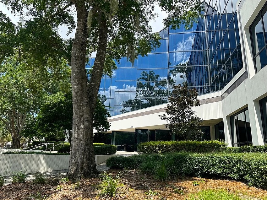 The four-story, almost 114,500-square-foot Building 600 is for sale but buyers need to call NAI Hallmark for pricing.