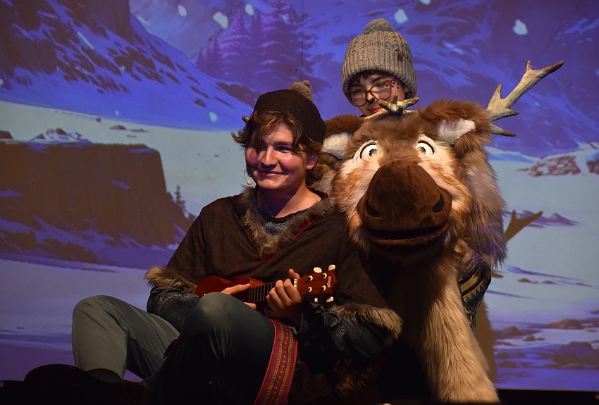Lakewood Ranch High School senior Jack Christie plays Kristoff alongside freshman Lex Lubbers who plays Sven in 