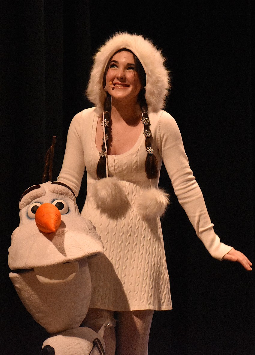 Alexandra Mahiquez, a sophomore at Lakewood Ranch High School, plays Olaf in 