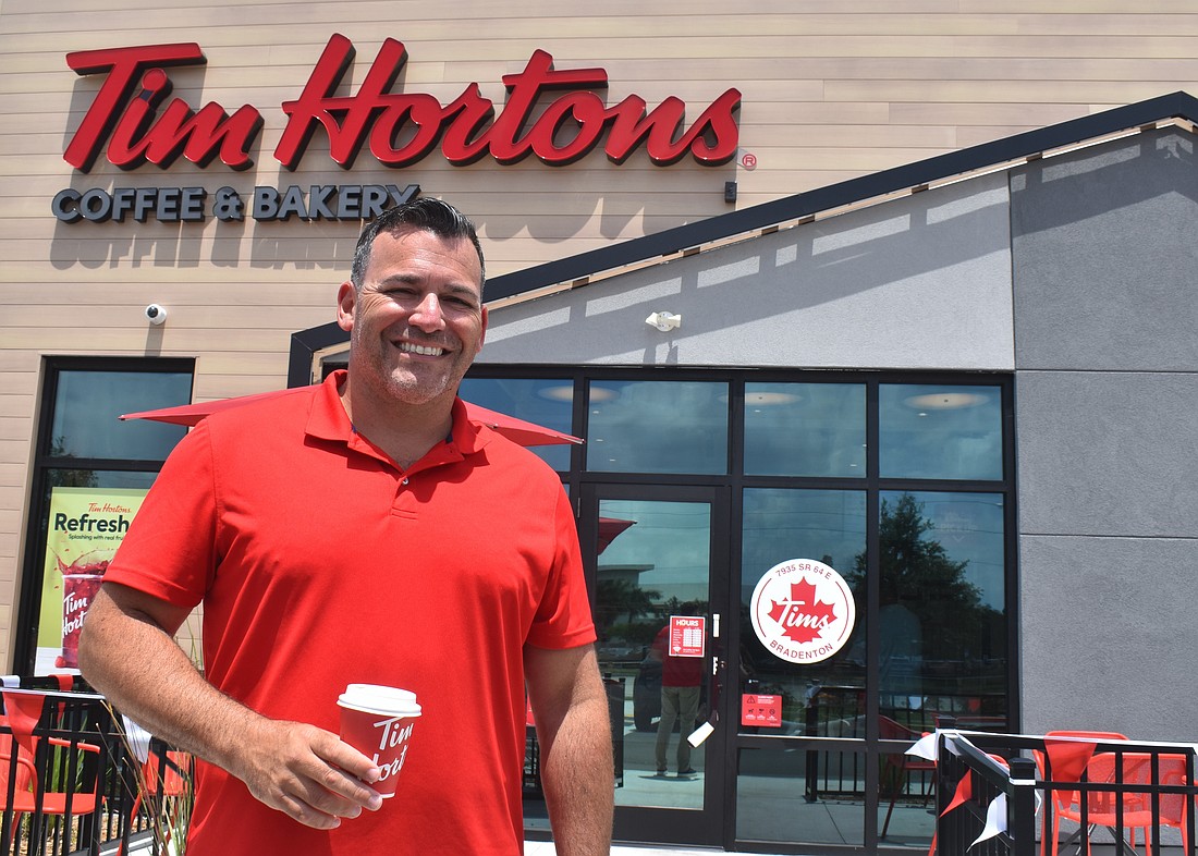Sarasota's Axel Neff is glad to welcome community members who are both familiar and unfamiliar with Tim Horton's brand to bond over food and coffee.
