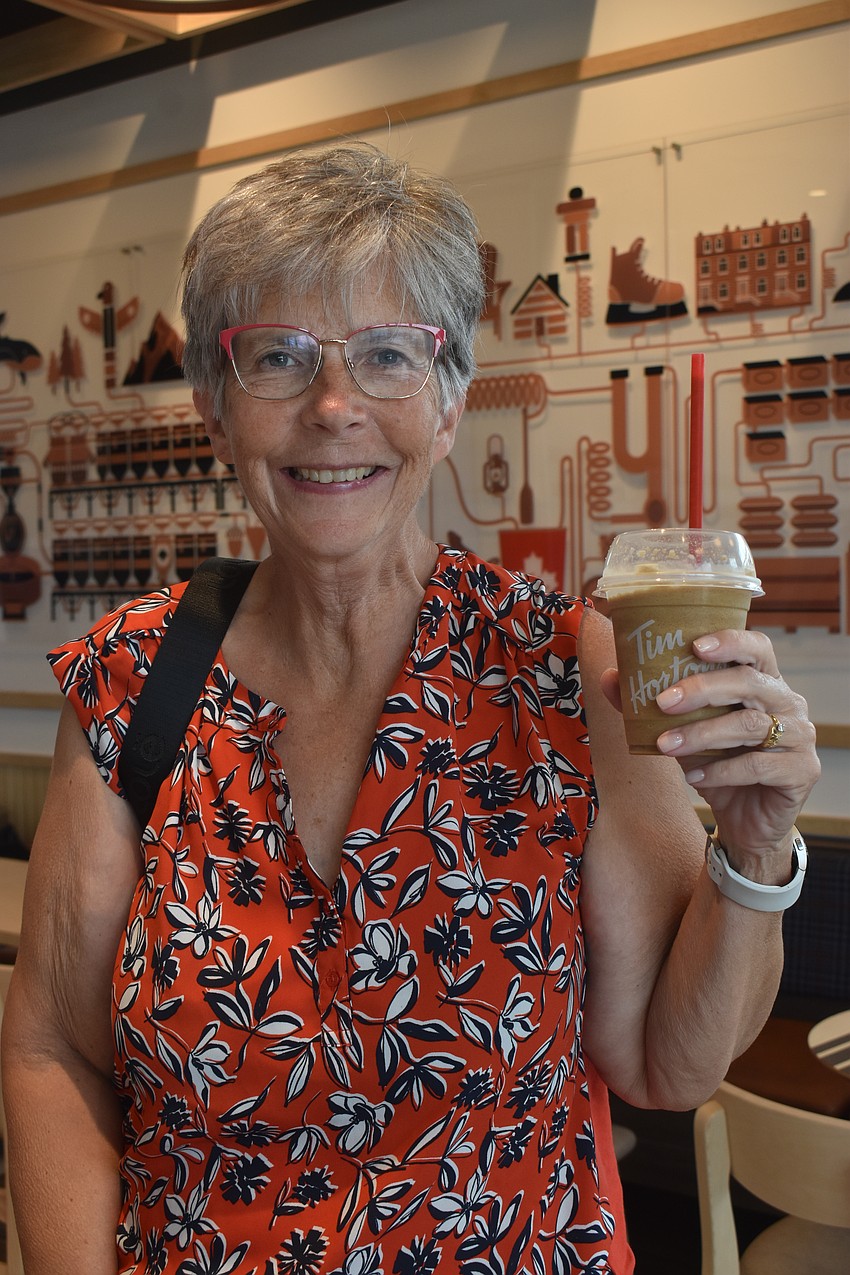 Debbie Archer, who splits her time between Florida and Michigan, said she was stalking the building and Google for updates on the opening of Tim Hortons because it is the best coffee she has ever had.