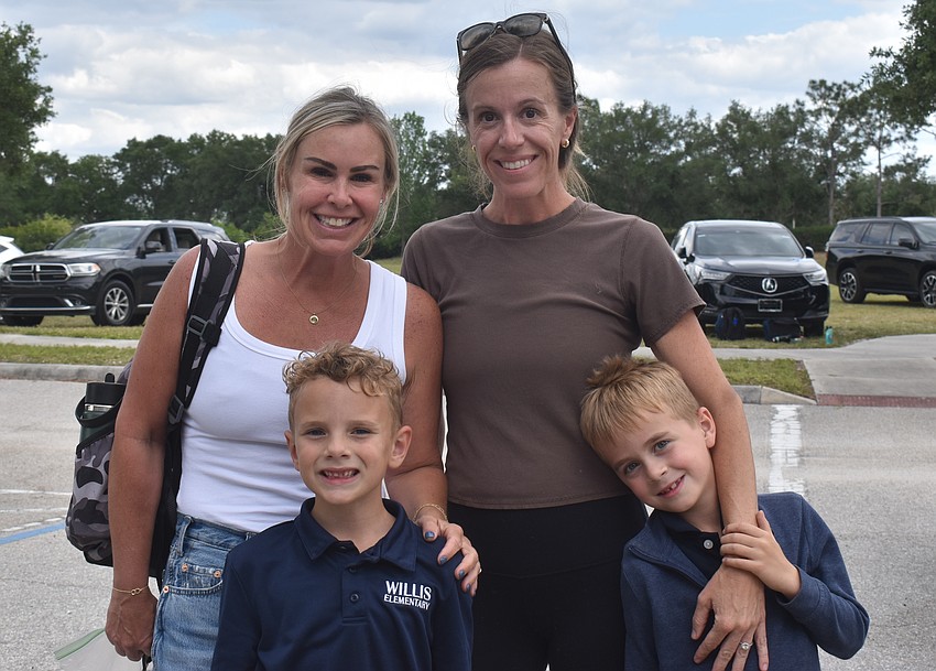 Willis Elementary moms Missy Weinandy and Carolyn Bowerman, along with their first graders Jack Weinandy and Nolan Bowerman, use the park on the regular.