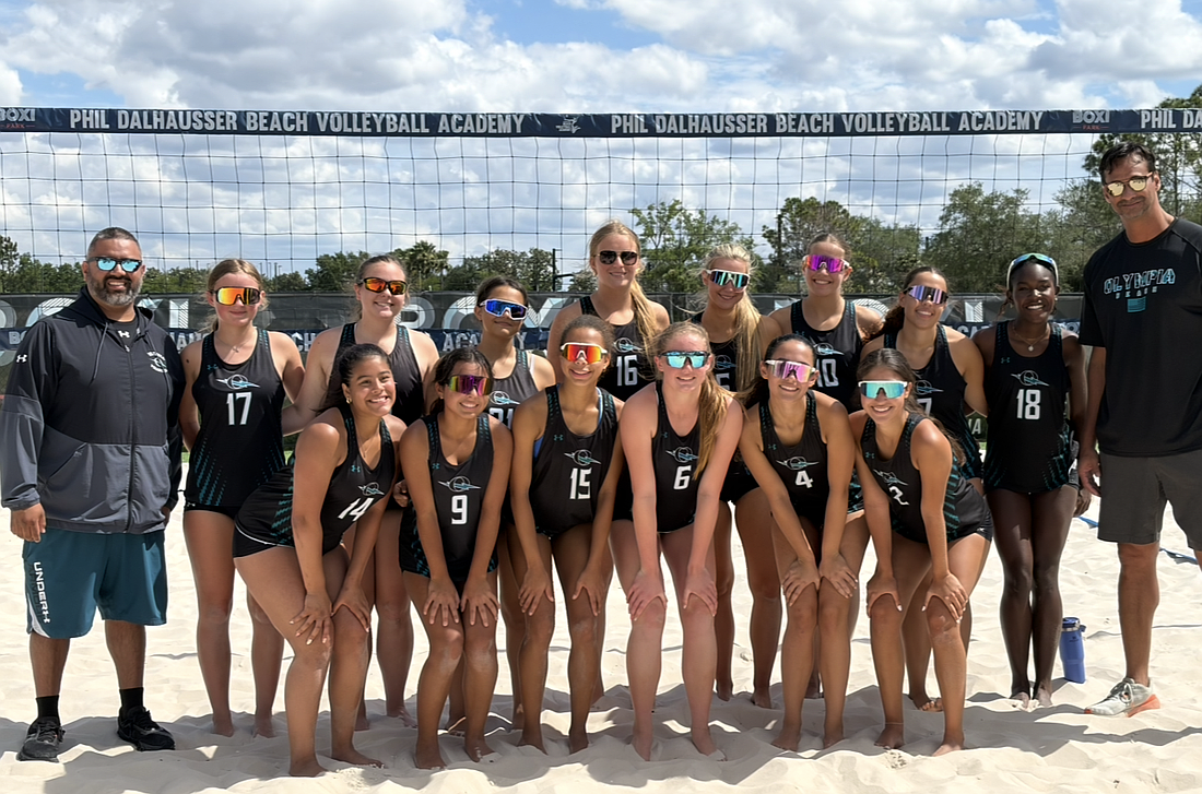 Olympia High girls beach volleyball team won districts.
