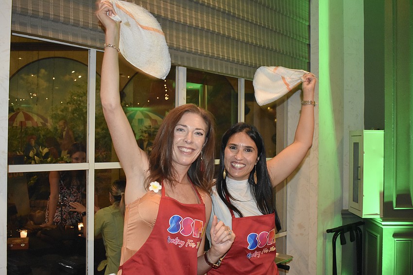 Heidi Brandt and Valeria Shaha show their enthusiasm.