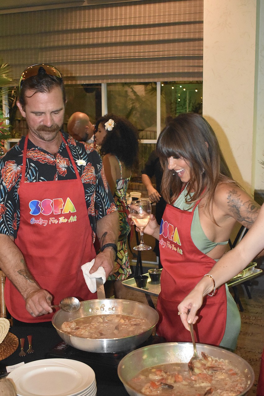 The dish takes shape for Paul Lautenschlager and Jessie Lautenschlager.