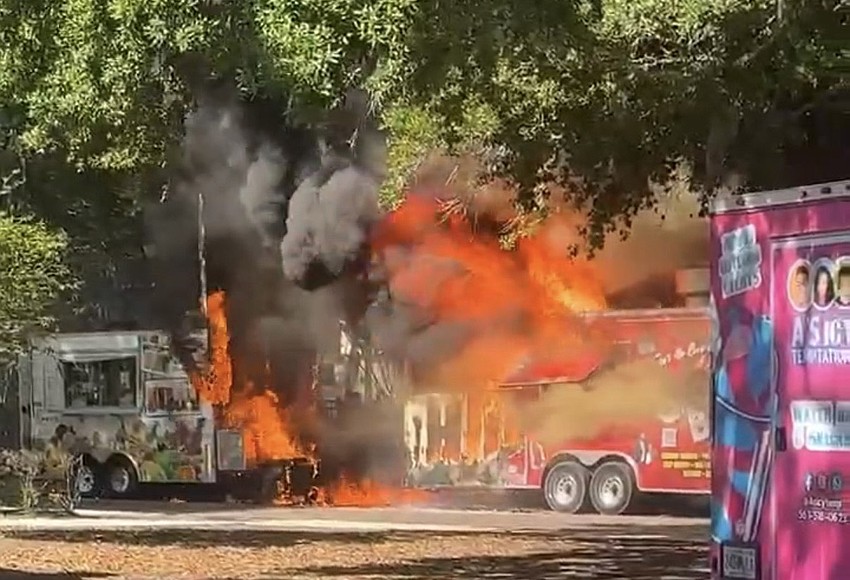 Food trucks catch fire in Windermere