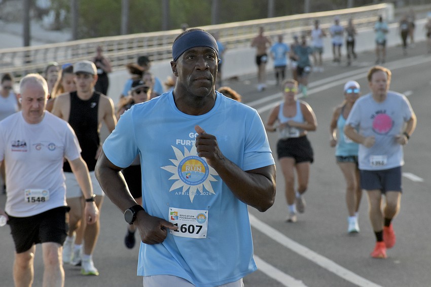 Freedom Hammond heads up the RIngling Bridge.