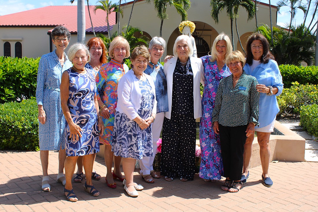 Outgoing board members for the St. Mary, Star of the Sea, Catholic Church Women's Guild passed the torch to new leaders at the April 14 installation service. The outgoing board includes President Kay Kochenderfer, Vice President Lyn Kennelly, Treasurer Marilyn Davol, Recording Secretary Susan Gilmore Clarke and Corresponding Secretary Mary del Pup. The new board is President Barb Sikora, Vice President Mary McGinn, Treasurer Susan Hartrick, Recording Secretary Carol Basi and Corresponding Secretary Paula Sharp.