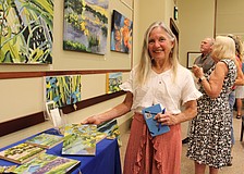 Artist Cheryl Moody, who participated in Artists in the Garden earlier this month, joins the local creators showcasing their work at the 10th annual artists' reception and exhibition at Longboat's Town Hall on April 23. The display of works by the featured artists will be up and open for purchases until June.