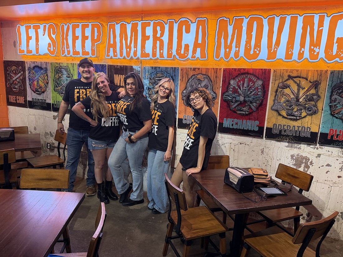 Co-owner Phil Rogacki and his team call Morning Oil Coffee Co. in the Union Terminal Warehouse near Downtown Jacksonville a “coffee yard” rather than a cafe or shop. It is intended to be a place for construction workers and others in skilled trades to pick up a coffee, meal or snack.