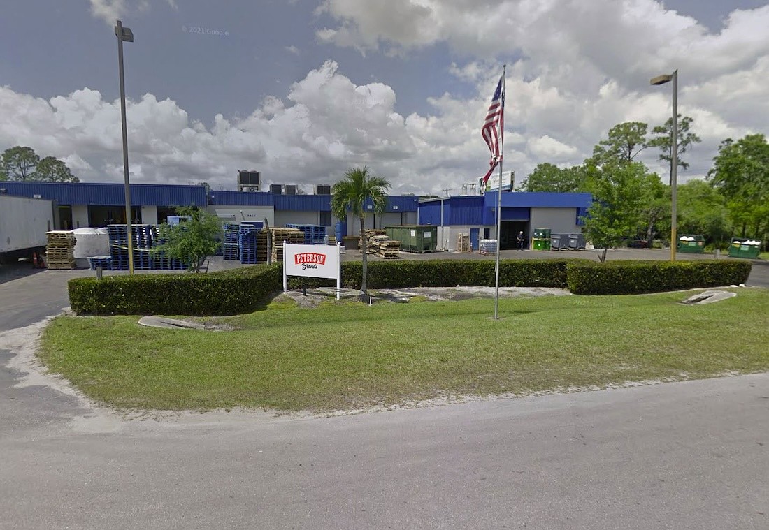 The Peterson Brands plant at 9910 Bavaria Road in Fort Myers will close.