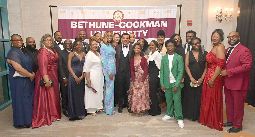 Dr. Albert D. Mosley (center) attends the scholarship gala. Photo courtesy of Bethune-Cookman University