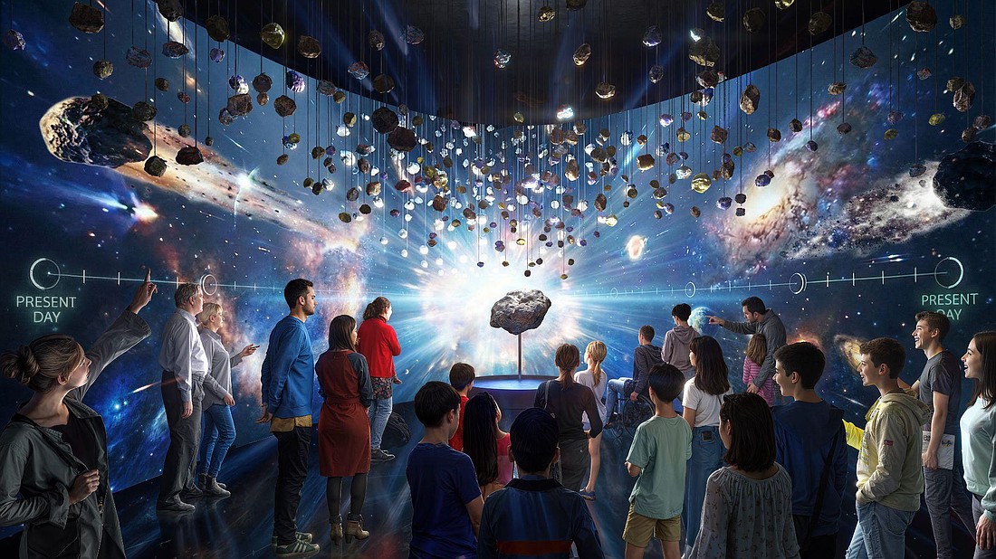 A rendering of the Nature and Culture center of the proposed new Museum of Science & History facility on the Downtown Northbank.