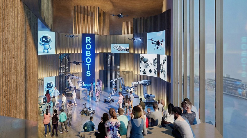 A rendering of the Museum of Science & History's proposed new site on the Downtown Northbank.