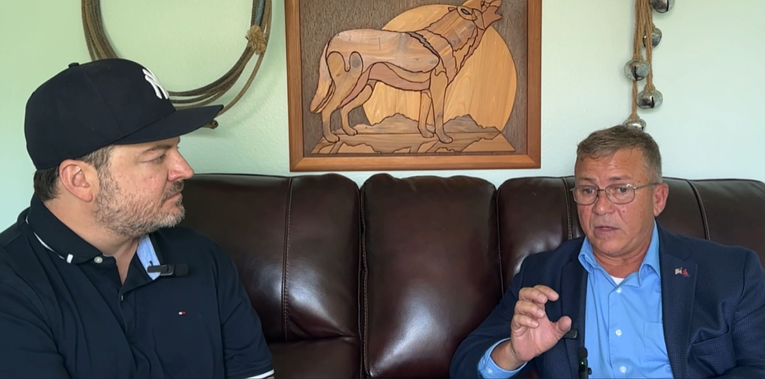 Palm Coast Mayor Mike Norris discusses westward expansion during an interview at his home with Rich Carroll.
