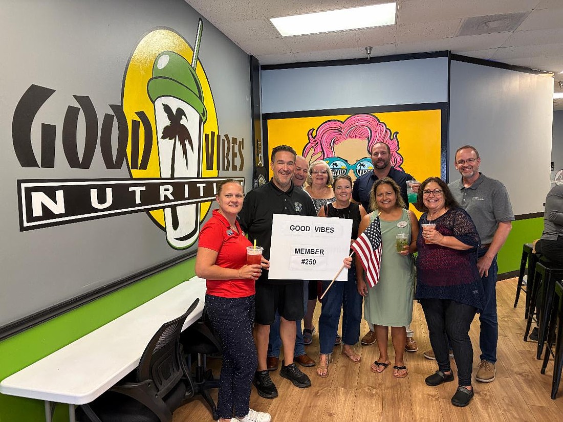 Good Vibes Nutrition of Palm Coast becomes the 250th member for the Palm Coast-Flagler Chamber of Commerce. Courtesy photo