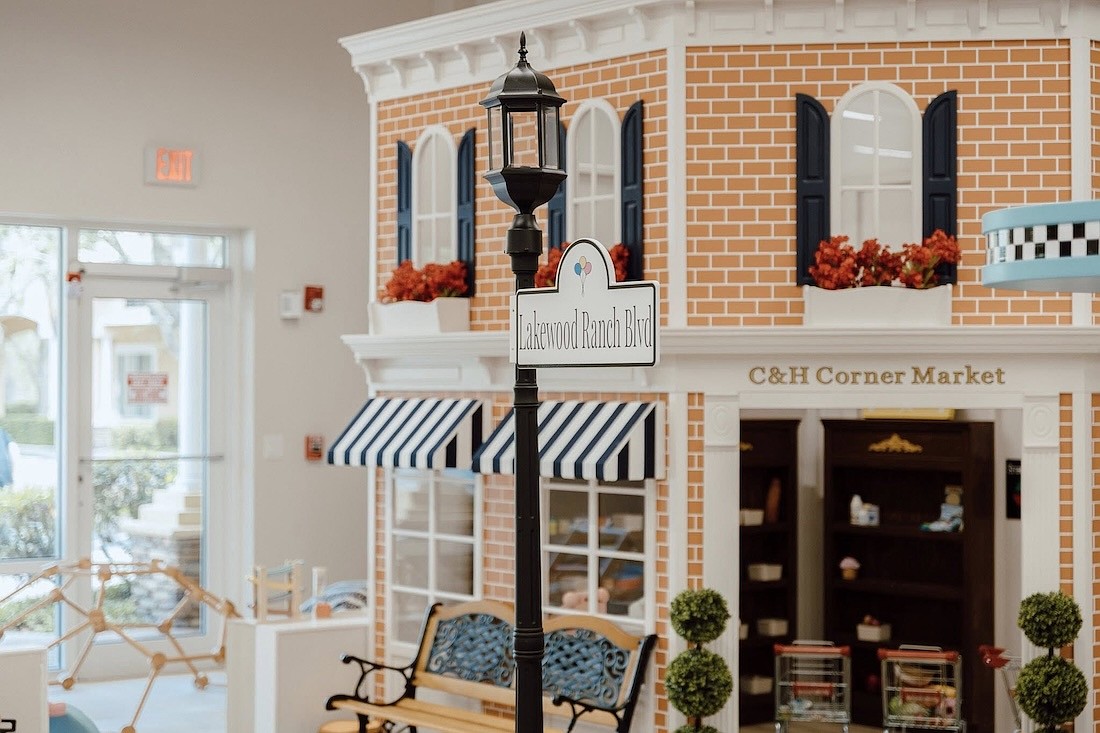 Lakewood Ranch Play Cafe founders Hannah O'Reilly and Chelsi Thompson consulted their children in selecting playhouses for the business.