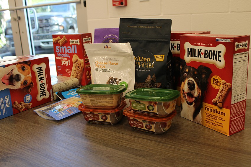 Off the Clock attendees brought treats to donate to the Humane Society of Sarasota County.