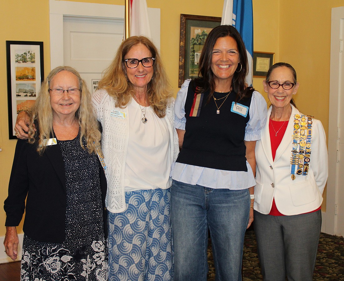 Registrar Denise Sikes, Chaplain Karen Knowles, Allison Phillips and Regent Susan Demorsky. Courtesy photo