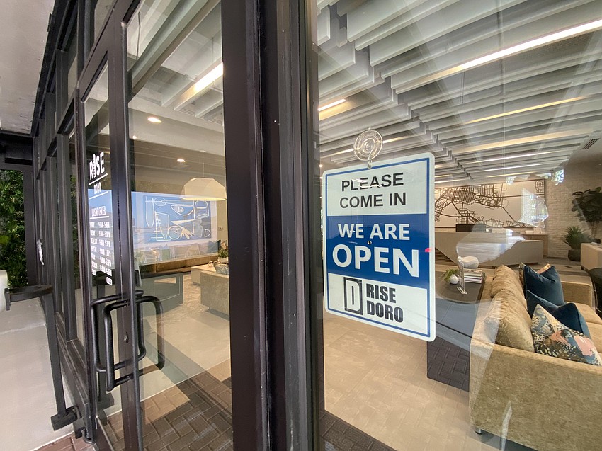 The leasing office at the Rise Doro apartments at 960 E. Adams St. is open.