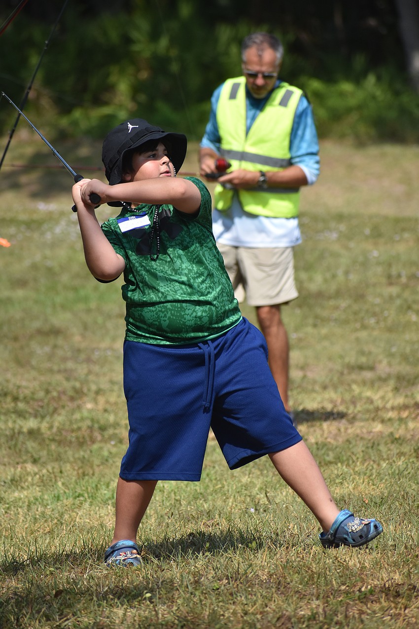 Lakewood Ranch's Zain Kamal, 7, says fishing is a cool hobby and he is excited to learn from the pros.