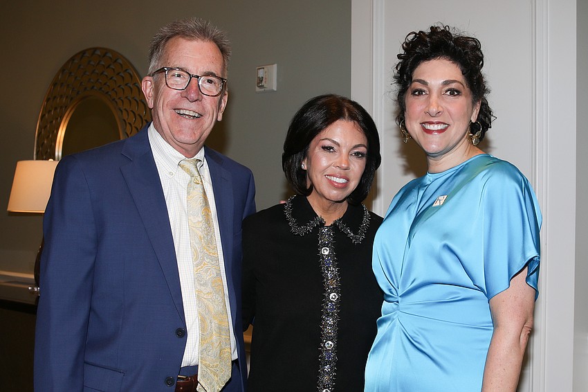 ESPN's Mike Soltys, V Foundation president Brandi Broome and the V Foundation founder's daughter Jamie Valvano.