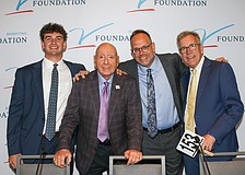 Joelson Krulewitz, Dick Vitale, Josh Krulewitz and Mike Soltys