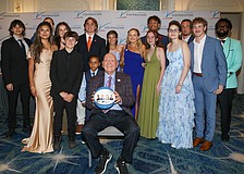 A beaming Dick Vitale with his All-Courageous Kids at the 21st annual Dick Vitale Gala held on May 1 at The Ritz-Carlton, Sarasota.