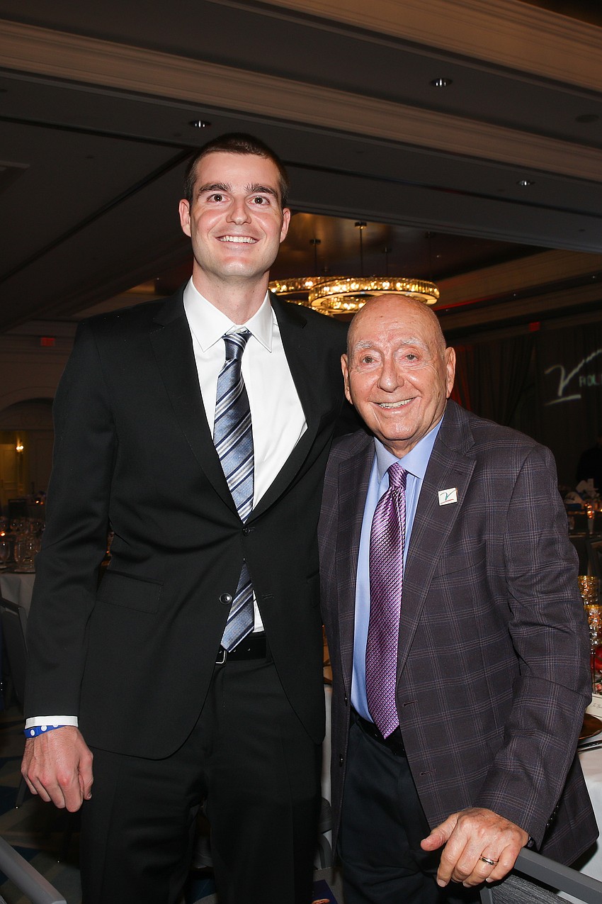 Connor Krug and his grandfather Dick Vitale.