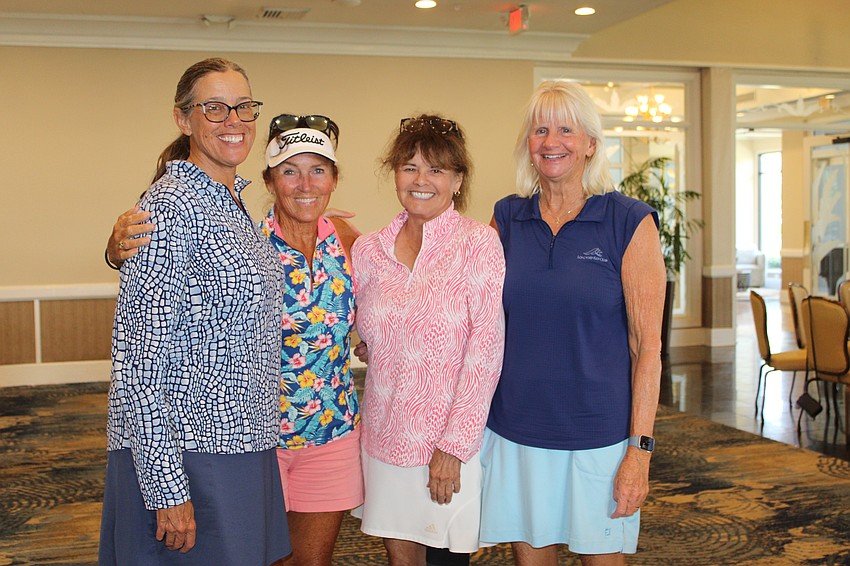Dee Coughlin, Katie Felicelli, Suzanne Snyder and Linda Hargreaves won their flight of the foursome scramble gross at the Women's Golf Association season farewell playoff.