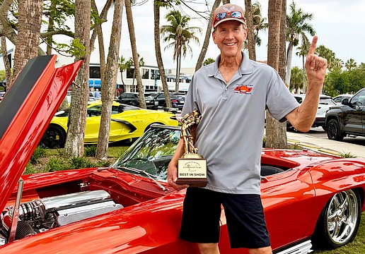 At his first time participating in Corevettes on the Circle, newcomer Bob Hanstra took home the award for Best in Show. Car enthusiasts brought 150 Corvettes of all sorts of years, models and colors for the May 2 car show on St. Armands Circle.
