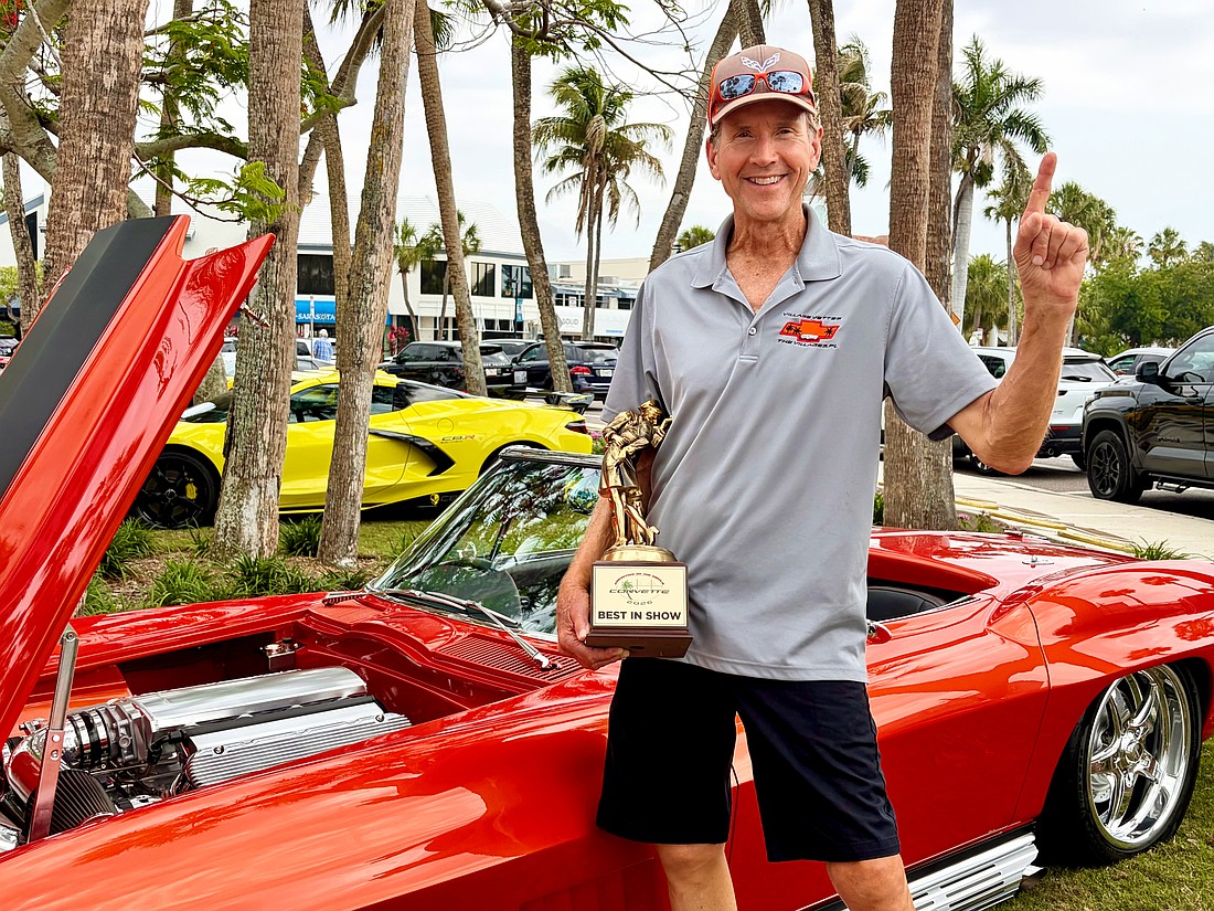 At his first time participating in Corevettes on the Circle, newcomer Bob Hanstra took home the award for Best in Show. Car enthusiasts brought 150 Corvettes of all sorts of years, models and colors for the May 2 car show on St. Armands Circle.