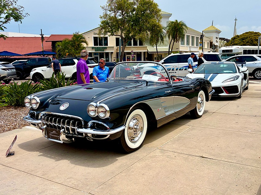 Cars at the 28th annual Corvettes on the Circle show ranged from brand new to classic, including this 1958 Chevrolet Corvette Convertible.