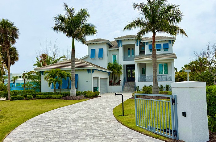 The home at 5910 Gulf of Mexico Drive sold for $4.9 million. Built in 2023, it has four bedrooms, four-and-a-half baths, a pool and 4,272 square feet of living area.